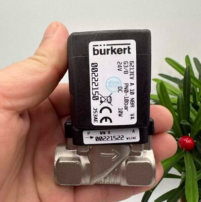 Zawór elektromagnetyczny Burkert6213 Seria G3/8 00222150 00222151 00222152 dwukierunkowy zawór wodny stal nierdzewna