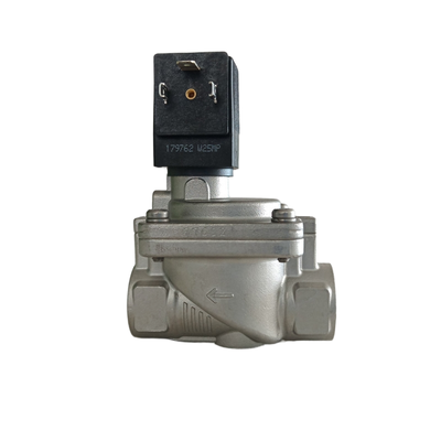 FKM Uszczelniony gumą fluorową 2-pozycyjny 2-drogowy zawór elektromagnetyczny NC Burkert serii 6281 Port G1 Antykorozyjna obudowa ze stali nierdzewnej Rozmiar kryzy 25 mm 00221998 00221999 00222000