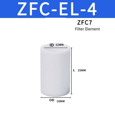 SMC ZFC‐EL‐4 Zastępny wkład filtra próżniowego zgodny z RoHS Sintered Resin Media Designed for Continuous Operation ZFC7 Series Pneumatic Negative Pressure Filter Assembly